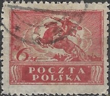 POLAND 1919 Polish Uhlan - 6m - Red FU - Gebraucht