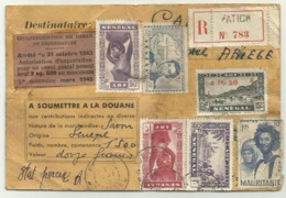 étiquette De Colis Recommandé Sénégal (savon) - Lettres & Documents