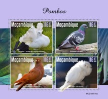 Mozambique. 2019 Pigeons. (0516a)  OFFICIAL ISSUE - Pigeons & Columbiformes