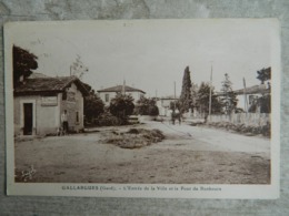 GALLARGUES           L' ENTREE DE LA VILLE ET LE PONT DE BONHOURE - Gallargues-le-Montueux