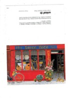 Delcampe - Double Petite Carte - Vitrine Magasin Instruments De Musique Harpe Violon Guitare Chat Bicyclette UNICEF Dessin Coustry - Geschäfte