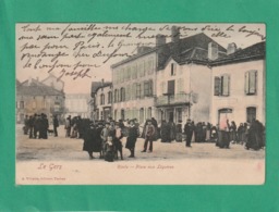 Cpa. 32. Riscle. Place Aux Légumes. Carte Colorisée. ( 2 Scans ) - Riscle