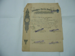 SCRIPOFILIA AZIONE CERTIFICATO INDIA JUBBULPORE ELECTRIC SUPPLY MARTIN & C. - Electricidad & Gas