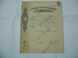 SCRIPOFILIA AZIONE CERTIFICATO INDIA JUBBULPORE ELECTRIC SUPPLY MARTIN & C. - Electricidad & Gas