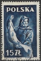 POLAND 1947 Occupations - 15z. Fisherman FU - Gebraucht