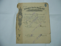 SCRIPOFILIA AZIONE CERTIFICATO INDIA JUBBULPORE ELECTRIC SUPPLY MARTIN & C. - Electricidad & Gas