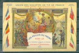 ILLUSTRATEUR  Lessieux - Carte Commémorative De L'Union Des Sociétés De Tir De France "Les Poilus Du Front Sont Là" 1916 - Lessieux