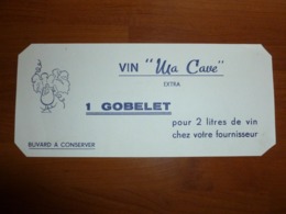 BUVARD VIN MA CAVE 1 GOBELET POUR 2 LITRES DE VIN - V