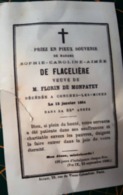 FAIRE PART DE DECES CAROLINE DE FLACELERE CONCHES LES MINES MEMENTO MORI  GENEALOGIE - 1914-18