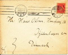 Norway Cover Sent To Denmark Kristiania 1-11-1908 - Brieven En Documenten