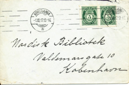 Norway Cover Sent To Denmark Kristiania 1-12-1917 (cover Damaged On The Backside By Opening) - Briefe U. Dokumente