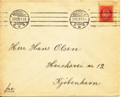 Norway Cover Sent To Denmark Kristiania 23-11-1908 - Lettres & Documents
