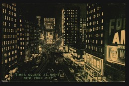 Times Square At Night New York City Vintage Postcard PEPSI Advertising W5-599 - Broadway