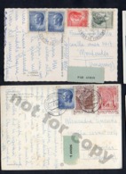 LUXEMBOURG AIR MAIL 1966 TWO POSTCARDS TO URUGUAY RARE DESTINY W4_1350 - Storia Postale