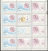 Albania 1992 Mi# 2495-2496 Kleinbogen (3 X 4) ** MNH - Albanian Admission To CEPT - 1992