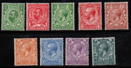 S308.-. GREAT BRITAIN - 1911-1913 - SC#: 151 // 165 - MNG - KING GEORGE V - SCV: US$ 50.00 ++ - Unused Stamps