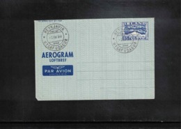Iceland 85 Aurar Aerogramme FDC - Brieven En Documenten