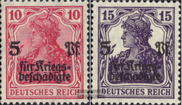 German Empire 105-106 (complete Issue) Unmounted Mint / Never Hinged 1919 Damaged War - Unused Stamps