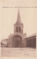 Cp , 42 , NOIRÉTABLE , Église (gothique) Avec Porche Du XIIIe S. - Noiretable