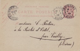 Carte Mouchon Retouché 10 C Rose D1 Oblitérée Repiquage Piat - Cartes Postales Repiquages (avant 1995)