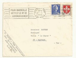 FLAMME  MARSEILLE  1959. - Maschinenstempel (Werbestempel)