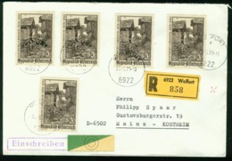 Br Austria Registered Cover Sent To Germany, Mainz | Wolfurt 23.3.1978 - 1971-80 Covers