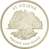 Monnaie, Saint Helena, Elizabeth II, 25 Pence, Crown, 1977, British Royal Mint - Santa Helena