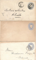 Lot De 3 Enveloppes Entiers Postaux Du  Ceylan Ceylon Avec   Entier Postal   Sri Lanka - Asia (Other)