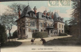 94 - Ablon -la Cour Des Lièvres (enfants, Animée, Colorisée, Photo Peinture Email 1908) - Ablon Sur Seine