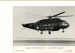 Hélicoptère Frelon Photo L 23,5cm H17,5cm Sud-Aviation- 1er Vol Au Bourget Le 10/6/1959 - Helicopters