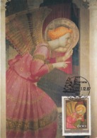 Carte Maximum  Peinture San Marin 1987 Beato Angelico - Lettres & Documents