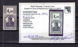 DR-Germania 101a WOR OBERRAND * MH BPP Befund 280EUR (B7587 - Unused Stamps