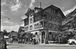 INNERTKIRCHEN → Hotel Alpenrose Mit Altem Bus Davor, Fotokarte Ca.1955 - Innertkirchen