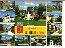 Gruss Aus Bitburg Eifel Braüvei Rathaüs Tsievevsstrasse Postplatz Frieserstrasse Am Rathaüs Marsktplatz... - Bitburg