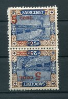 Saar 71A KdrIII KEHRDRUCKPAAR * MH 120EUR (76271 - Covers & Documents