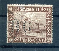 Saar FIRMENLOCHUNG PERFIN DH Auf 87 Gest. (B9811 - Briefe U. Dokumente