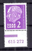 Saar 381 HAN Tadellos ** POSTFRISCH 30EUR (B7476 - Covers & Documents