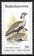 Bophuthatswana - MNH - 1983 -   Red-crested Korhaan  -  Lophotis Ruficrista - Gru & Uccelli Trampolieri
