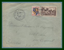 Guadeloupe TA7 Pointe à Pître 1955 / 878 Fontainebleau + 954 > France - Briefe U. Dokumente