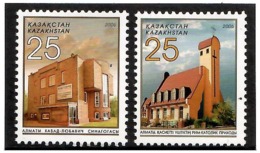Kazakhstan 2006 . Cathedral, Sinagogue.  2v: 25, 25.  Michel # 548-49 - Kazakistan