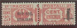 ITALIA REPUBBLICA SOCIALE ITALIANA (R.S.I.) SASS. P.P. 38a  NUOVO - Paketmarken