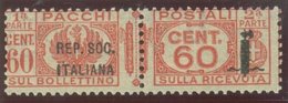 ITALIA REPUBBLICA SOCIALE ITALIANA (R.S.I.) SASS. P.P. 41a  NUOVO - Paquetes Postales