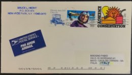2005 USA  -  AIR MAIL (Label) Juanary 2002 - Energy Conservation 13c - Used Stamps On Cover To Italy - 2001-10