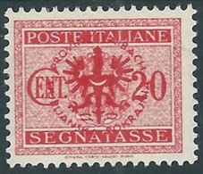 1944 OCCUPAZIONE TEDESCA LUBIANA SEGNATASSE 20 CENT MH * - RB6-3 - Duitse Bez.: Ljubljana