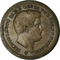 Monnaie, États Italiens, NAPLES, Ferdinando II, 2 Tornesi, 1843, TB+, Cuivre - Nápoles & Sicile
