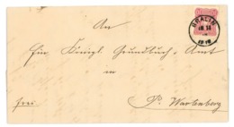 Brief Mit Inhalt Bralin 1878 An Königl. Grundbuch-Amt In Polnisch Wartenberg - Omslagen