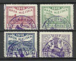 Poland Polen Polska 1918 Local Post Przedborz Michel 15 - 18 A O - Used Stamps