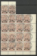 POLEN Poland 1916 Warschau City Post Michel 9 As 18-block O - Used Stamps