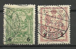 POLEN Poland 1915 Stadtpost Warschau Local City Post Michel 5 B & 6 I A O - Used Stamps