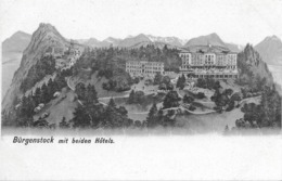 BÜRGENSTOCK → Mit Beiden Hotels, Alter Lichtdruck Ca.1900 - Sonstige & Ohne Zuordnung